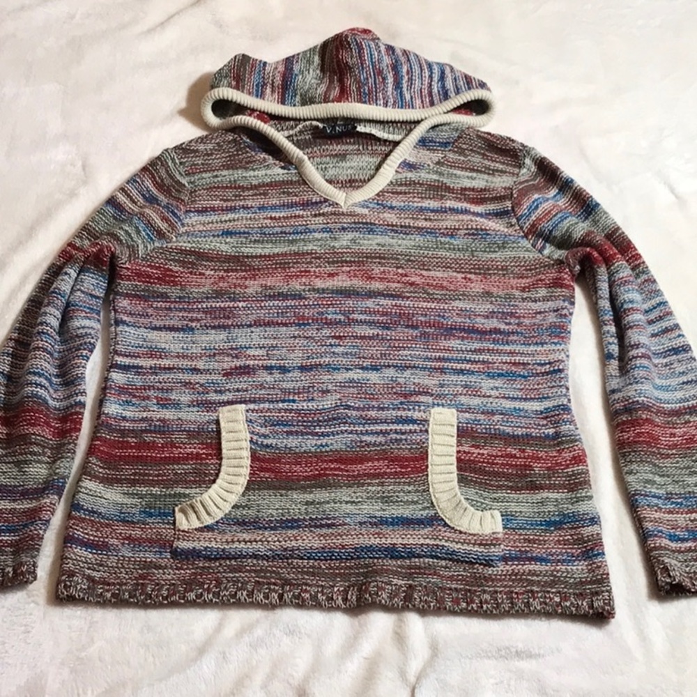 Venus Long Sleeve Hooded Sweater with Pocket Sz M - Picture 2 of 10